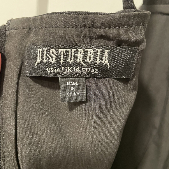 Disturbia Miranda Mini Corset Dress Black Size 10 US NWOT Goth Women’s - Picture 7 of 8
